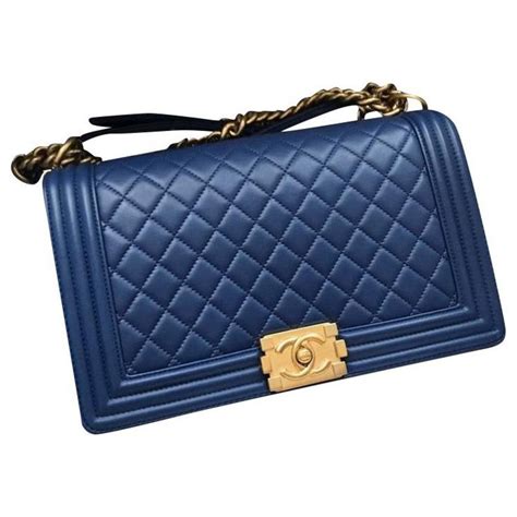 chanel boy bag blue gold hardware|Chanel boy bag gold hardware.